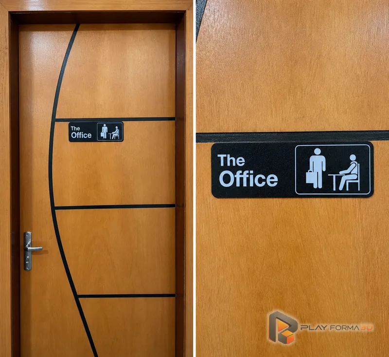 Placa Decorativa The Office Para Parede E Porta 3D