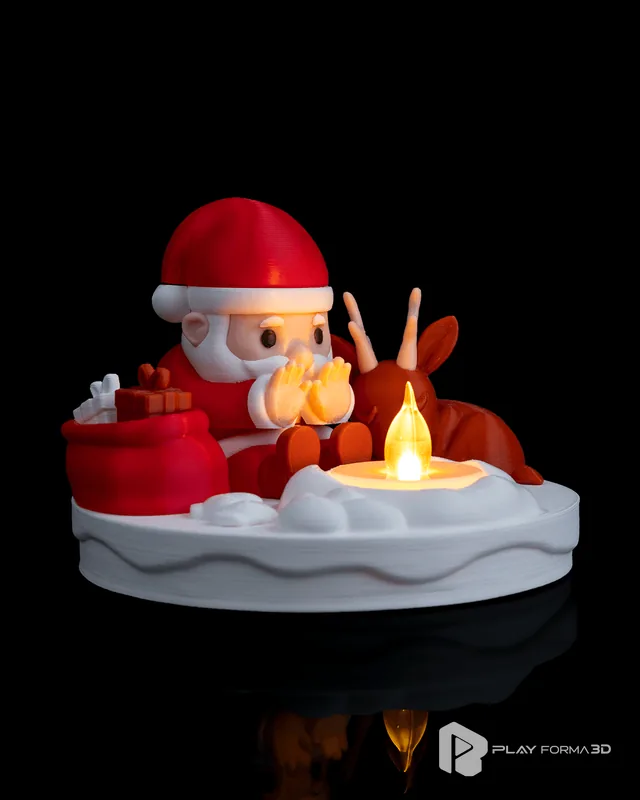 Luminária Papai Noel e Rena Enfeite Decorativo (foto 2)