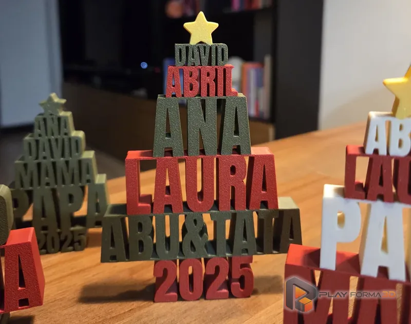 Árvore de Natal Decorativa Personalizada em 3D (foto 2)